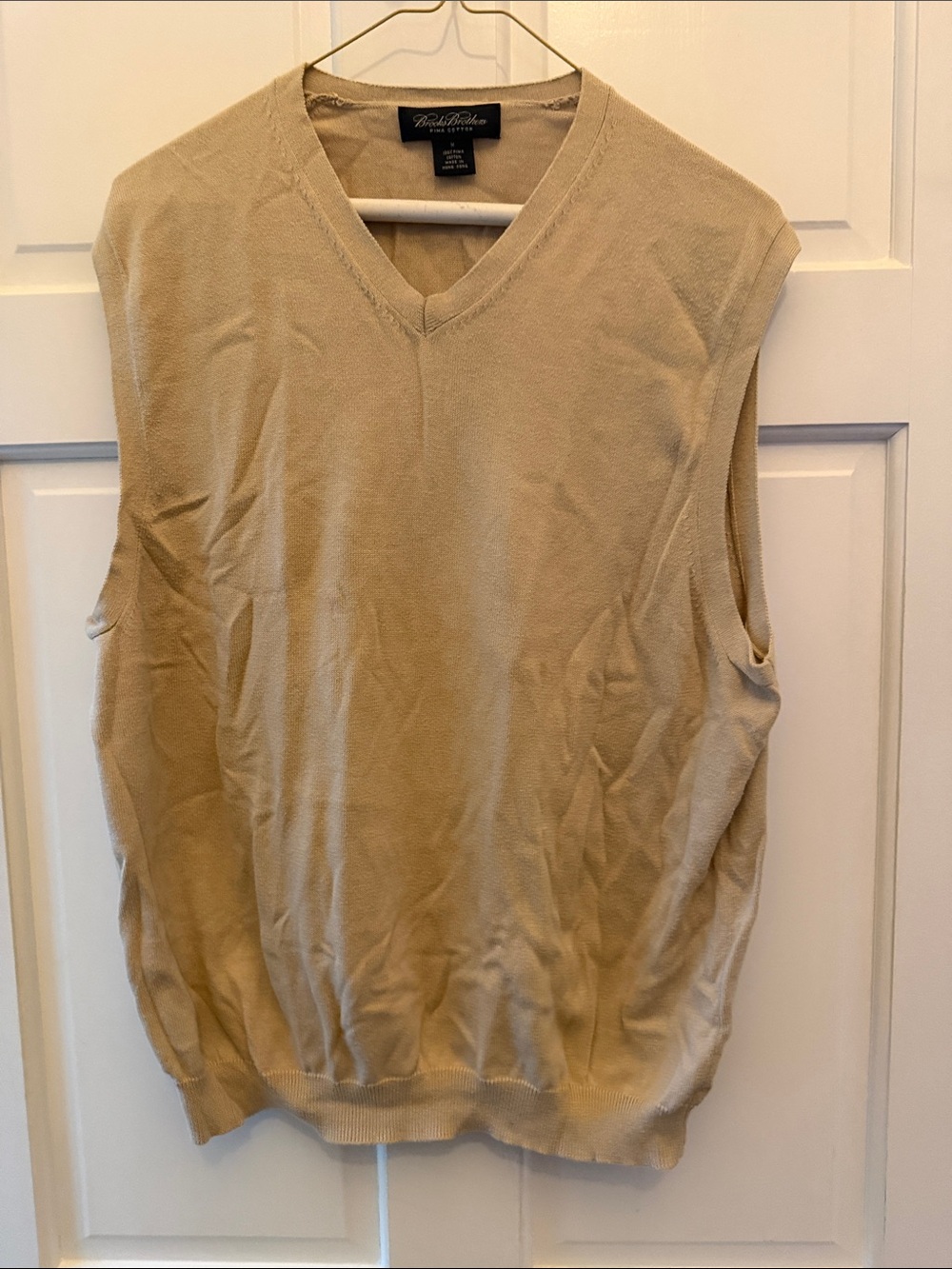 Brooks Brothers Beige V-Neck Sweater Vest